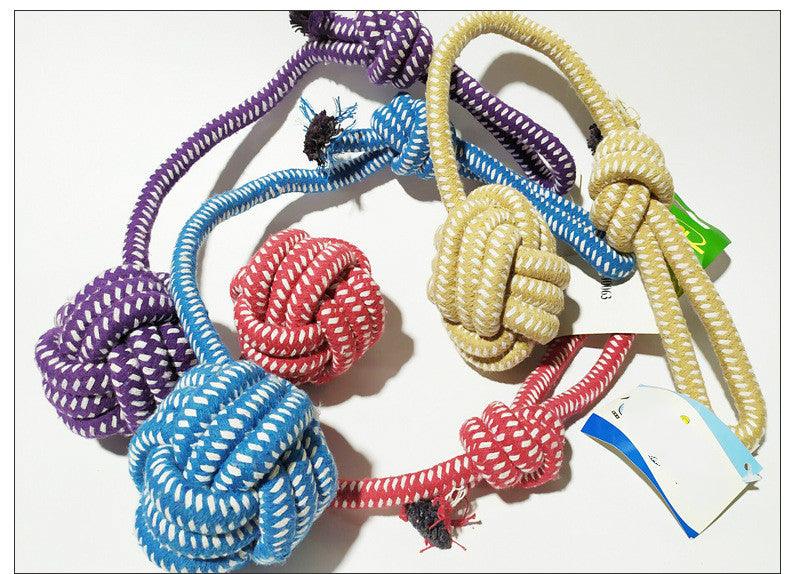 Handcrafted Cotton Rope Dog Leash Toys